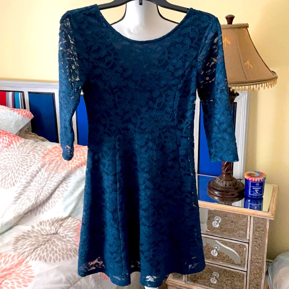 Lacey dark teal dress